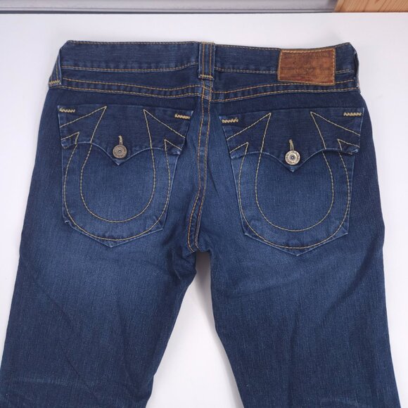 True Religion Jeans 36 Joey Big T Low Rise Rave Twisted Baggy Stitch Jnco Y2K - Picture 3 of 10